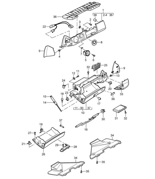 Diagram 809-003 Porsche 997 (911) MK1 2005-2008 Carrozzeria