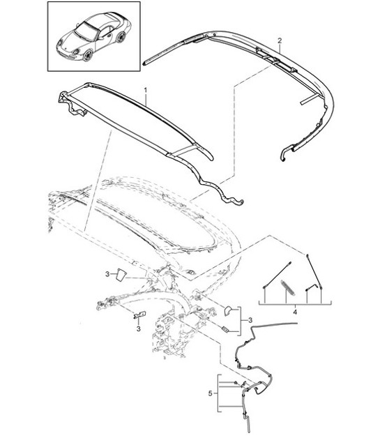 Diagram 811-030 Porsche 997 (911) MK2 2009-2012 Body