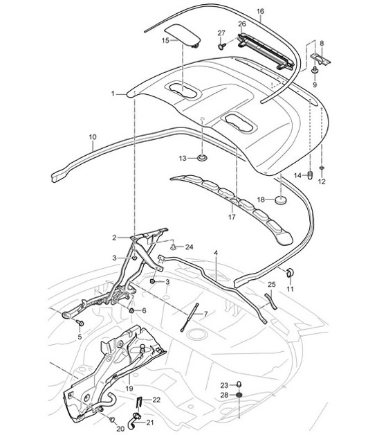 Diagram 811-045 Porsche Macan (95B) MK1 (2014-2018) Carrozzeria