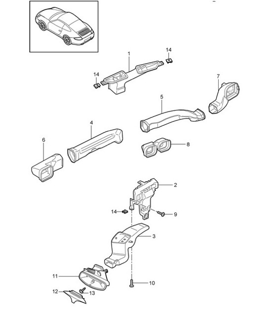 Diagram 813-001 Porsche 924 Carrera GTS 2.0L 1982 Body