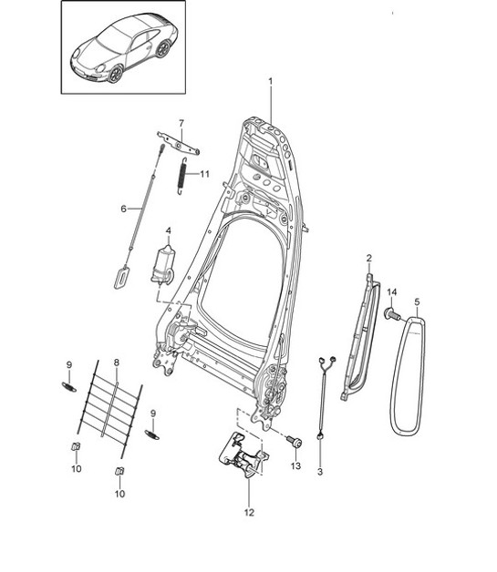 Diagram 817-006 Porsche 955 Cayenne S 4.5L V8 2003-06 Body