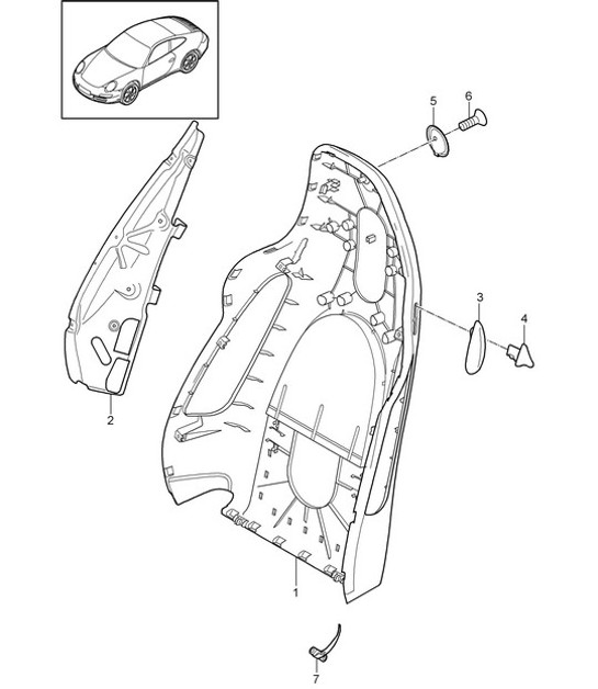 Diagram 817-019 Porsche Cayman 718 2.0L PDK (300 Bhp) Body