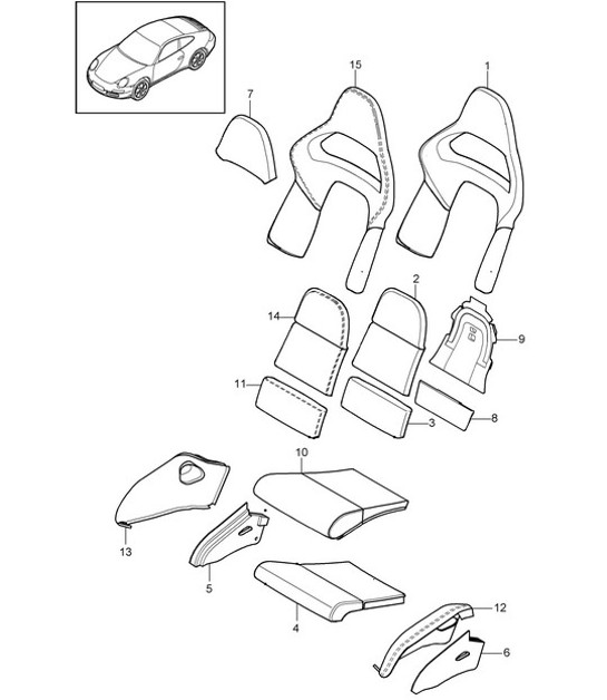 Diagram 817-062 Porsche 996 (911) (1997-2005) Body