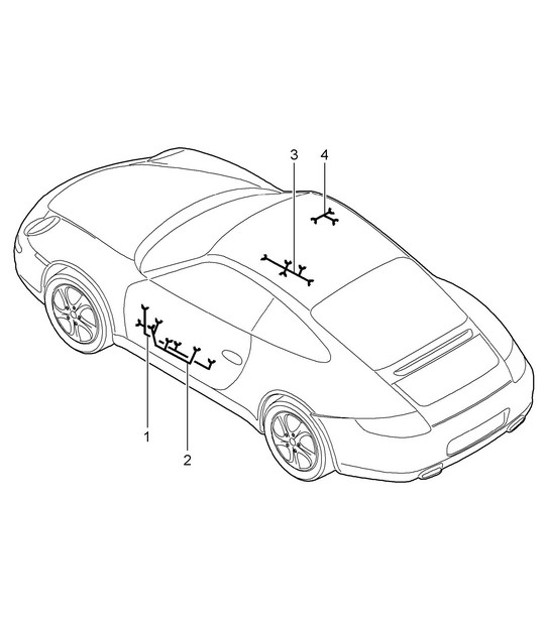 Diagram 902-015 Porsche 997 (911) MK1 2005-2008 Electrical equipment