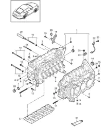 Alloggiamento basamento - A170 - 997.2 Turbo 3.8L 2010-13