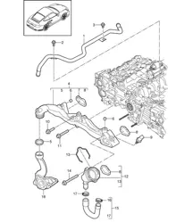 Montageträger / Wasserrohr - A170 - 997.2 Turbo 3.8L 2010-13