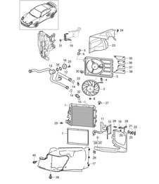 Raffreddamento ad acqua 3 - 9770 - 997.2 GT2 RS 3.6L 2010-16