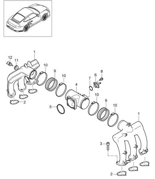 Diagram 107-012 Porsche Macan (95B) MK1 (2014-2018) Motor