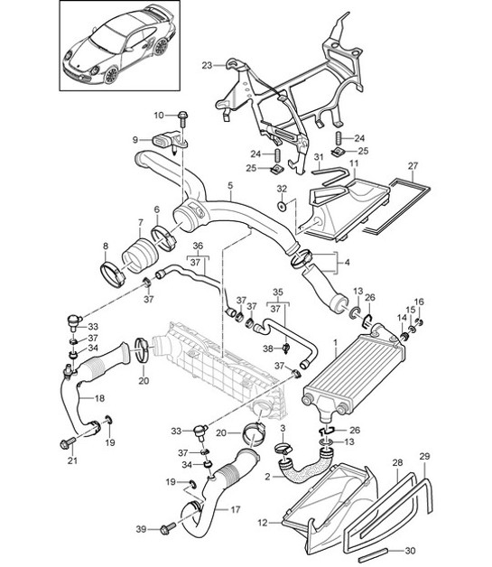 Diagram 107-020 Porsche 993 (911) (1994-1998) Moteur