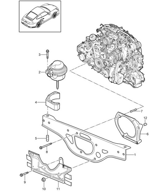 Diagram 109-000 Porsche 912E 4CYL 1976 