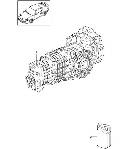 Diagram 302-000 Porsche Boxster 981 Spyder 3.8L 2016 Overdragen