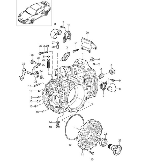 Diagram 302-004 Porsche Macan (95B) MK1 (2014-2018) Transmission
