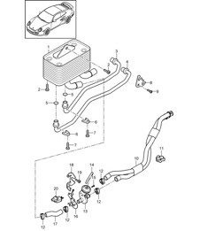- PDK - Getriebe / Wärmetauscher / Ölrohr / Wasserrohr - CG150 - 997.2 Turbo 2010-13