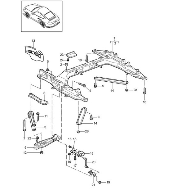 Diagram 401-000 Porsche Panamera GTS V8 4.8L 4WD (440 PS) 