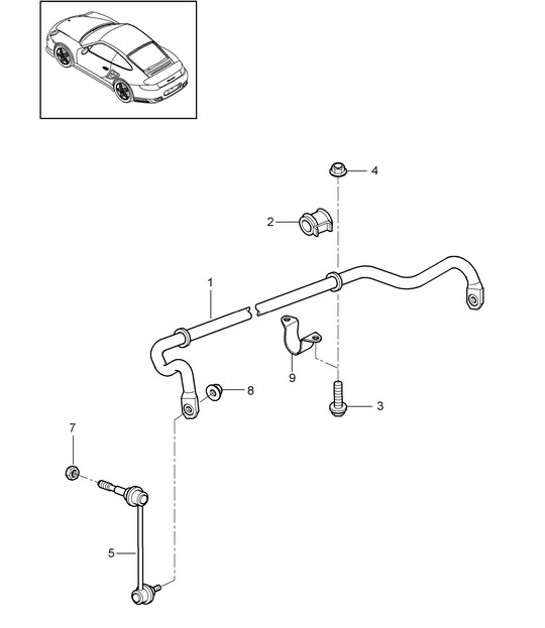 Diagram 402-005 Porsche 991 (911) MK2 2016-2019 Eje delantero, dirección 