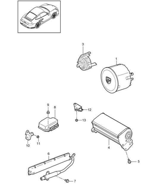 Diagram 403-006 Porsche 992.1 Carrera 2  3.0L 2019-24 前轴、转向 