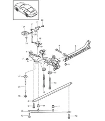 Eje trasero / Parte lateral / Portaequipajes 997.2 Turbo / GT2 RS 2010-13