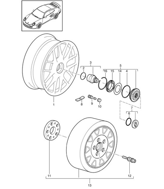 Diagram 601-001 Porsche 9J1.1 Taycan 2020-24 