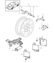 Reifendruckkontrollsystem – PR:482.483 – 997.2 Turbo 2010–13