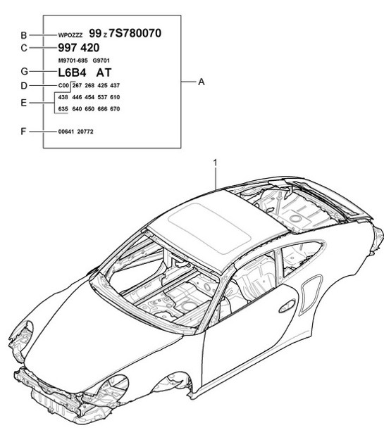 Diagram 801-000 Porsche Macan (95B) MK1 (2014-2018) Body