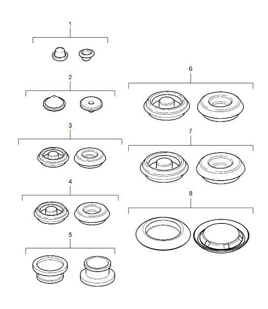 Diagram 801-002 Porsche 997 (911) MK1 2005-2008 Carrosserie