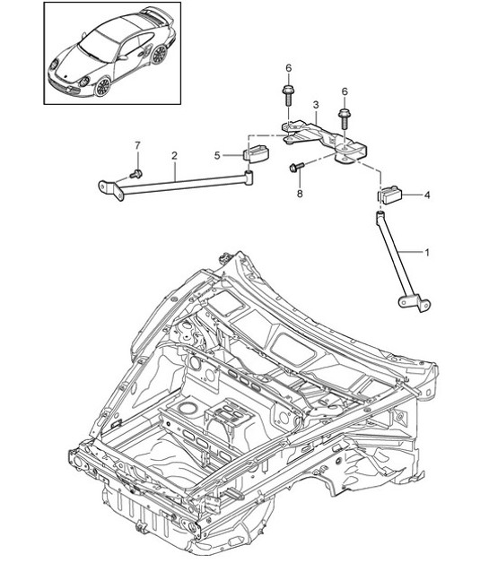 Diagram 801-010 Porsche 991 (911) MK2 2016-2019 Carrozzeria
