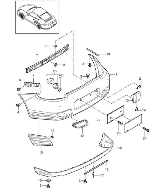 Diagram 802-005 Porsche Cayman 718 2.0L PDK (300 Bhp) Carrozzeria