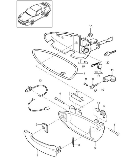 Diagram 804-020 Porsche Macan (95B) MK1 (2014-2018) Body