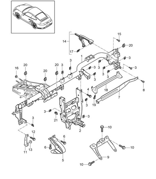 Diagram 809-004 Porsche Macan (95B) MK1 (2014-2018) Karosserie