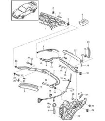 Top frame / Individual parts - CABRIO - 997.2 Turbo 2010-13