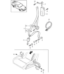Ceinture de sécurité avant - CABRIO - 997.2 Turbo 2010-13