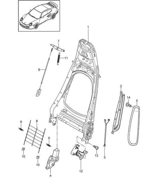Diagram 817-006 Porsche 997 (911) MK1 2005-2008 Body