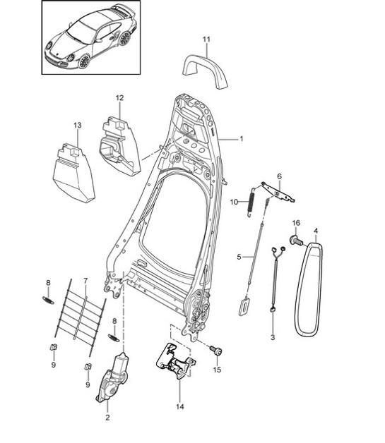 Diagram 817-021 Porsche 997 (911) MK2 2009-2012 Body