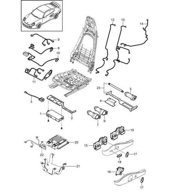 Diagram 817-025 Porsche 911 1978-1983 3.0L / SC  车身