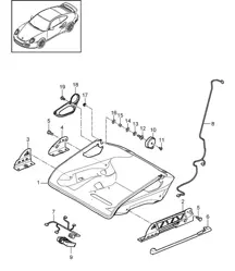Siège baquet / Pliable / Structure de siège / Accessoires 997.2 Turbo / GT2 RS 2010-13