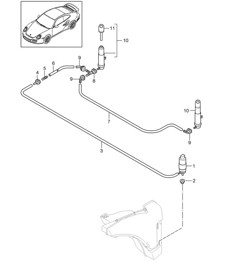 Headlight washer system - PR:288 - 997.2 Turbo / GT2 RS 2010-13