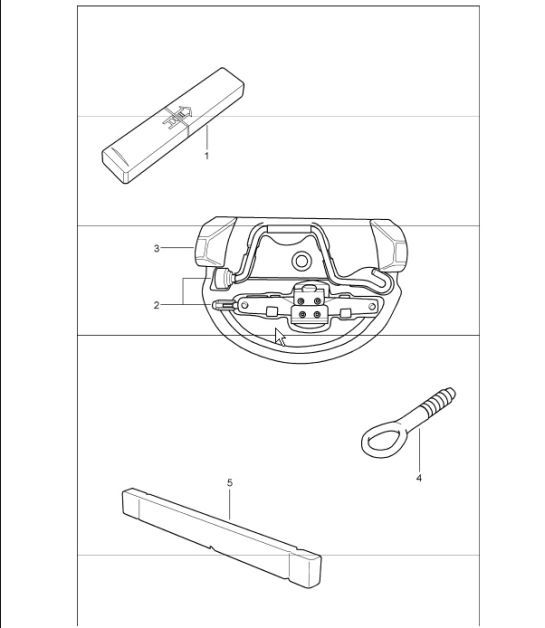 Diagram 001-00 Porsche Cayman 718 2.0L Manual (300 Bhp) Zubehör und andere 