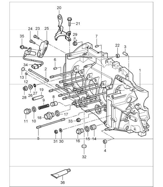 Diagram 101-05 Porsche Macan (95B) MK1 (2014-2018) Motor