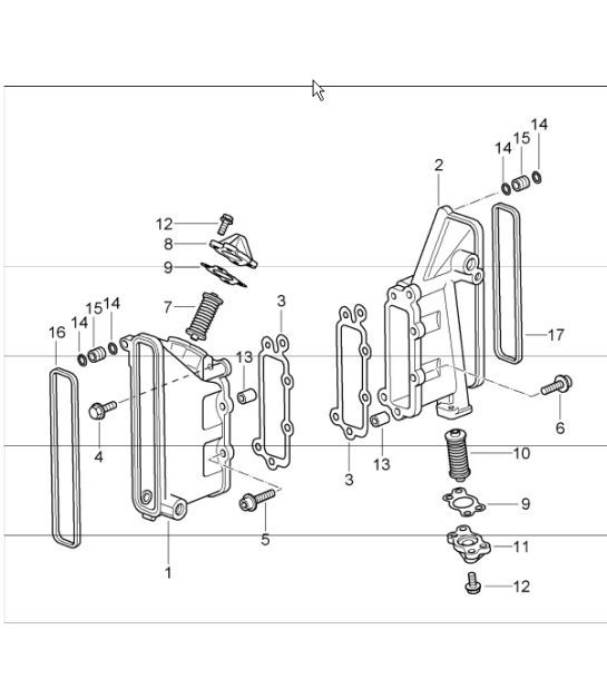 Diagram 103-05 Porsche Macan (95B) MK1 (2014-2018) Moteur
