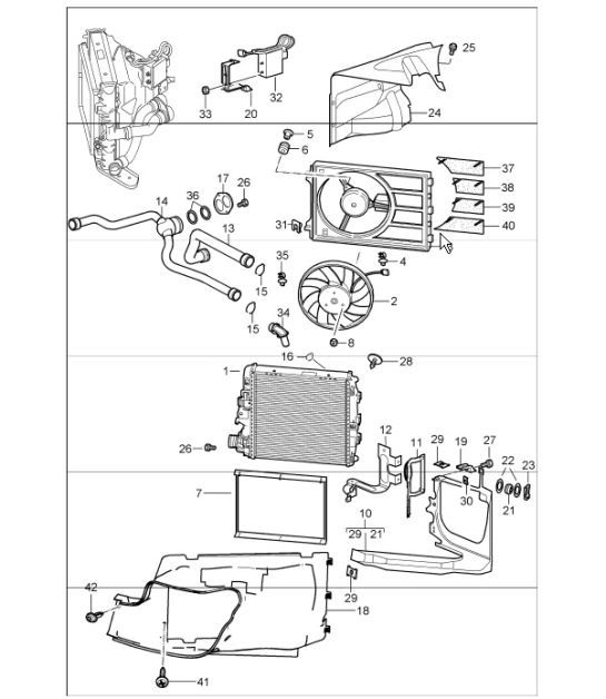 Diagram 105-15 Porsche Cayman 987C / 981C (2005-2016) Motor