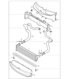 radiator centre for 997.1 TURBO 2007-09
