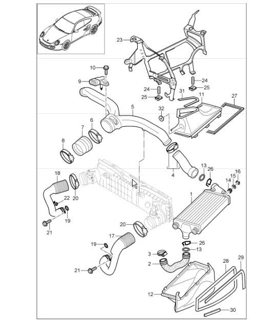 Diagram 107-20 Porsche Boxster 718 (982) 2017>> Moteur