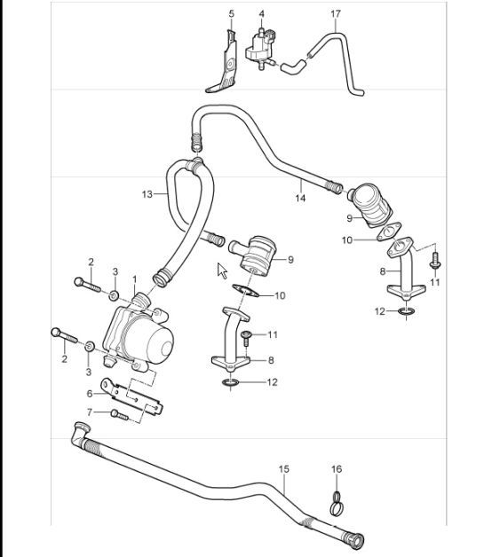 Diagram 108-05 Porsche 991.2 Speedster 4.0L (510Bhp) 2019 Motor