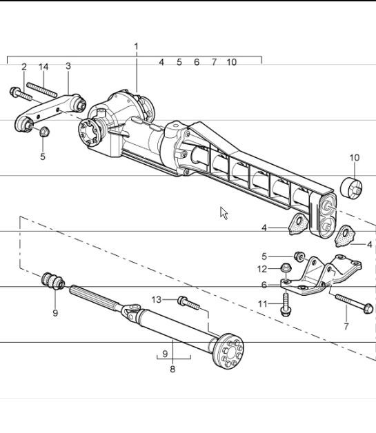 Diagram 305-10 Porsche Macan (95B) MK1 (2014-2018) Übertragung