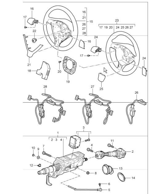 Diagram 403-05 Porsche Cayenne 9YA 2018-2023 