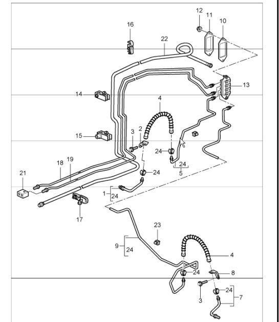 Diagram 604-10 Porsche 356B 1959-63 Räder, Bremsen