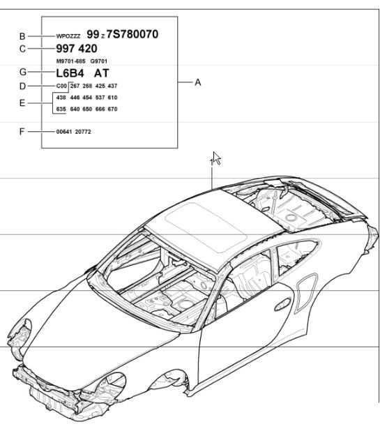 Diagram 801-00 Porsche Macan (95B) MK1 (2014-2018) Body
