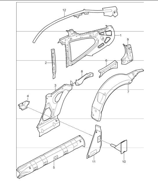 Diagram 801-50 Porsche 9J1.1 Taycan GTS 2020-24 