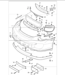 bumper front 997.1 GT2 2007-09