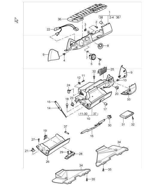 Diagram 809-03 Porsche 997 MK1 GT3 / GT3 RS 2007-09 Body